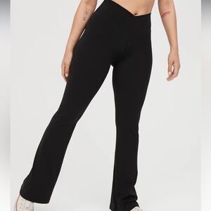 NWT OFFLINE By Aerie Real Me High Waisted Crossover Flare Legging